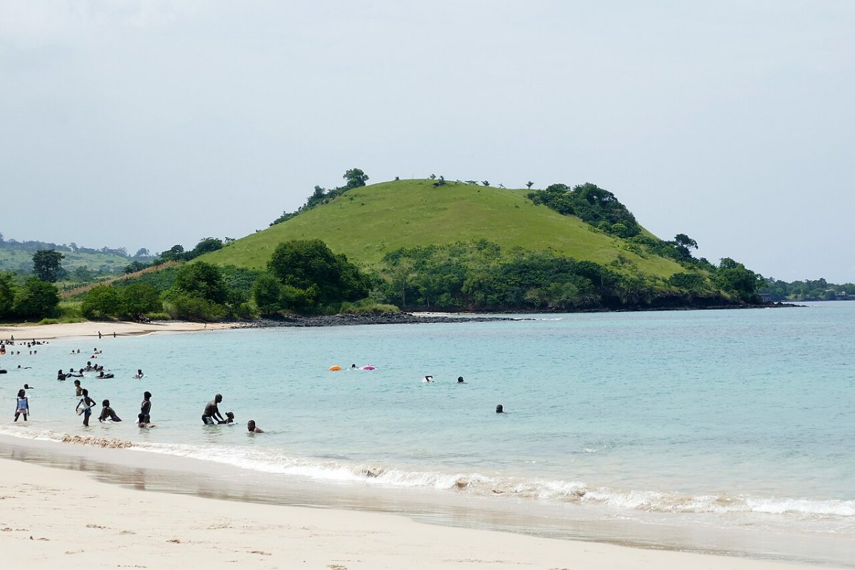 Praia dos Tamarindos, en el norte de la isla de Santo Tomé