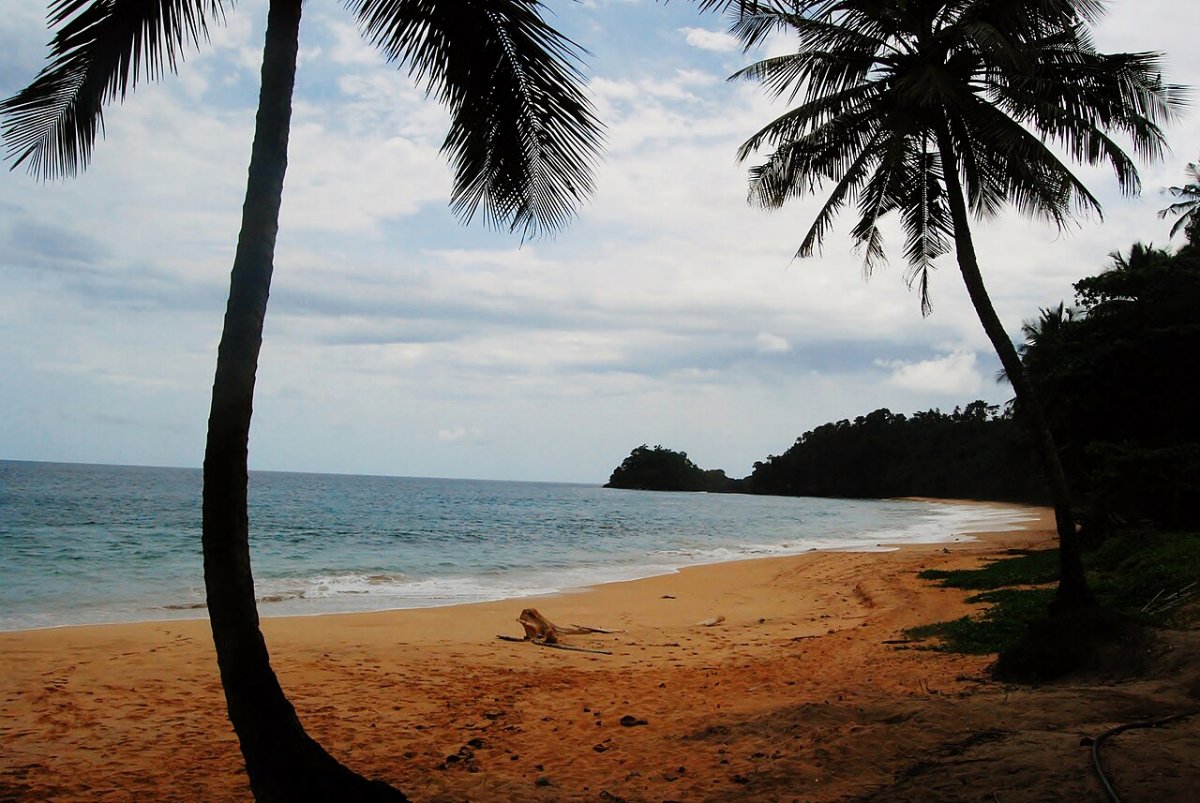 Praia Jalé, playa de anidación de tortugas en el sur de Santo Tomé