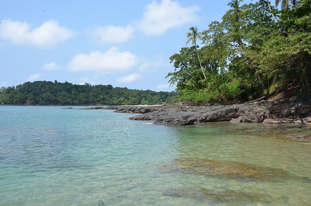 Praia Salgada, en la Reserva de la Biosfera de la isla de Príncipe